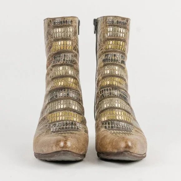 Colleen Cordero Tiba Tall Art Studded Leather Boots - Picture 3 of 6